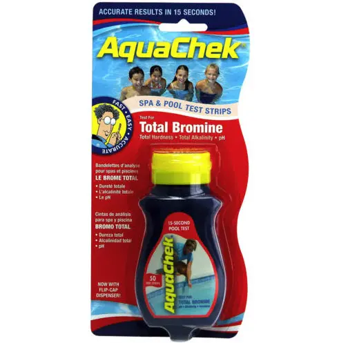 Teststrips bromin/pH/alkalitet