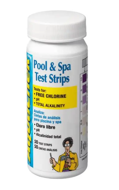 Teststrips klor/pH/O2/alkalitet