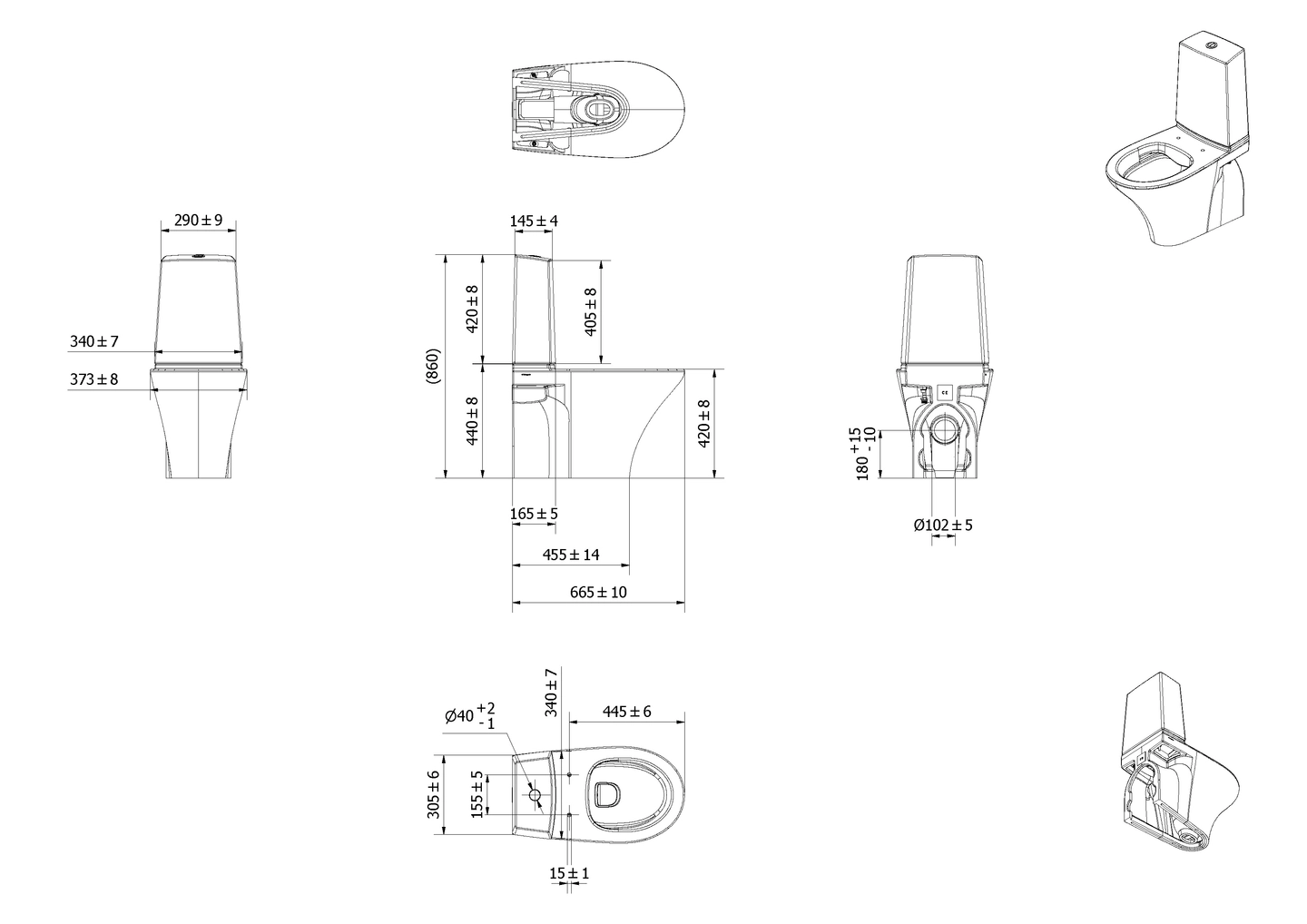 Toalett gulvstående CIBA - Bilde 2