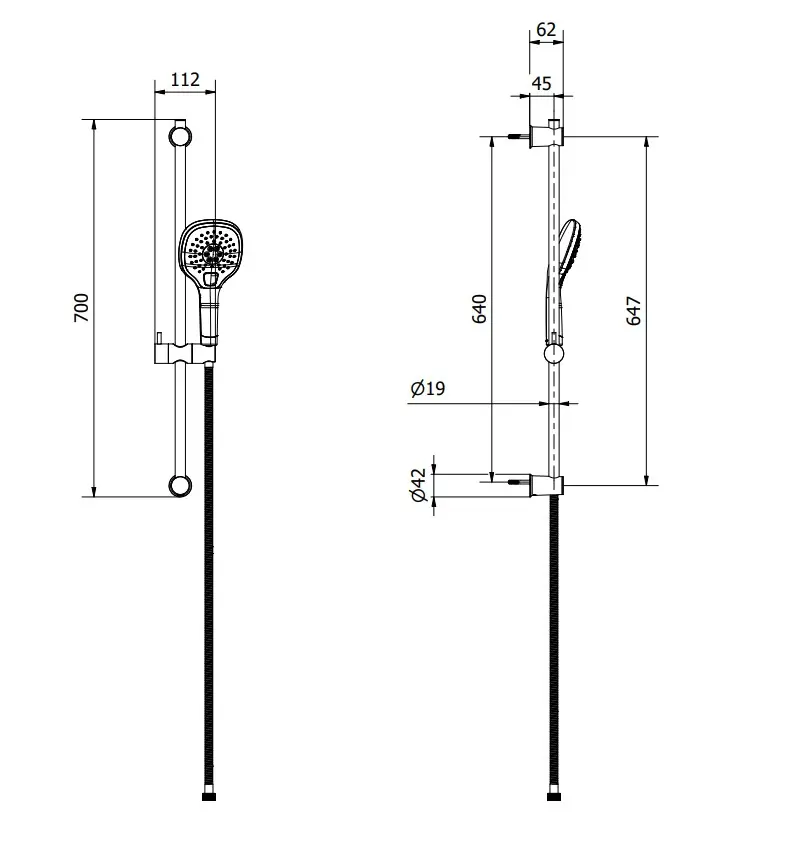 Dusjsett justerbart IVER - Bilde 2