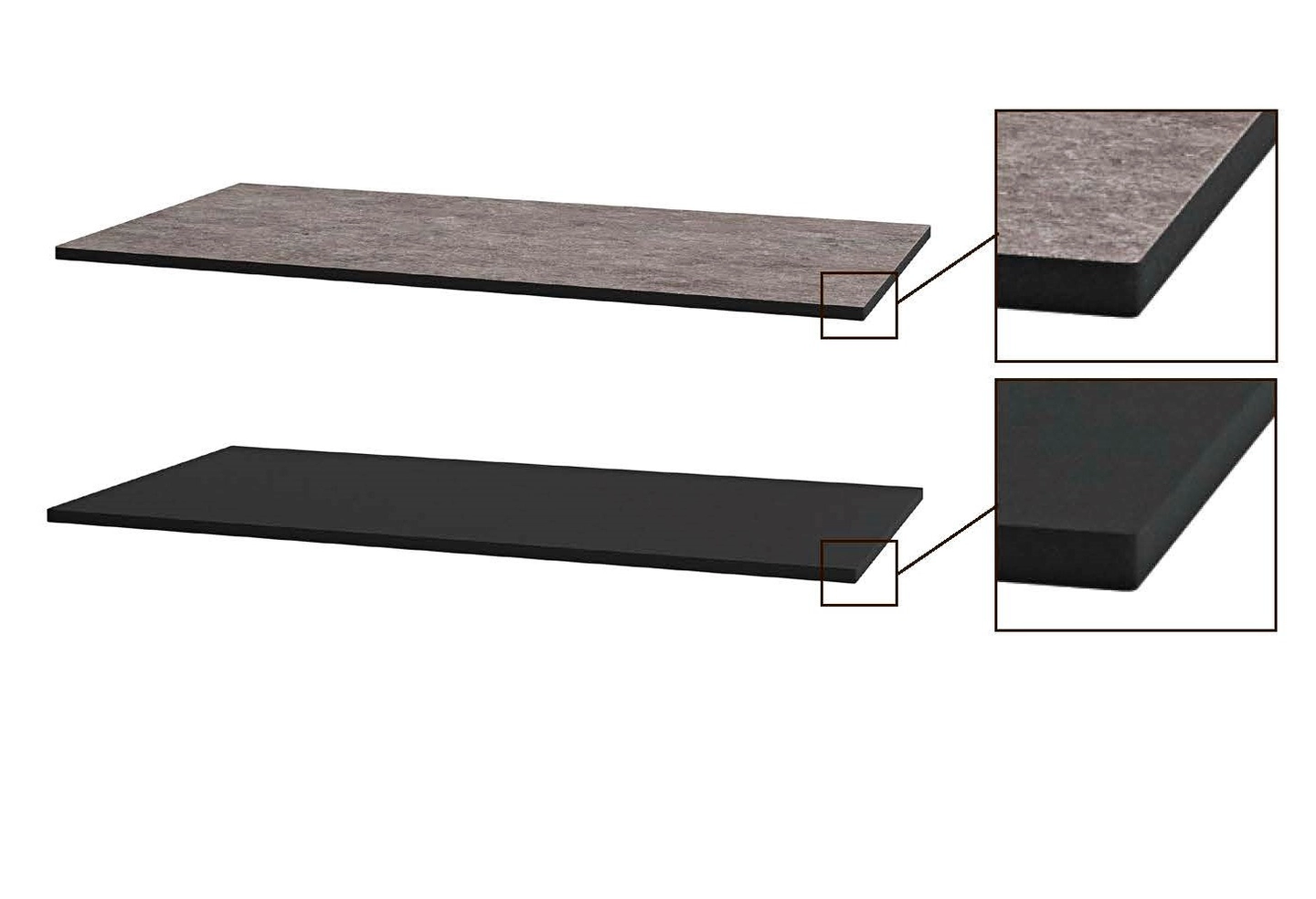 Benkeplate tosidig HPL 120