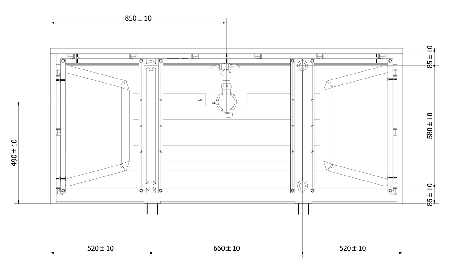 Badekarpakke m/panel KVADRAT DUO - Bilde 4