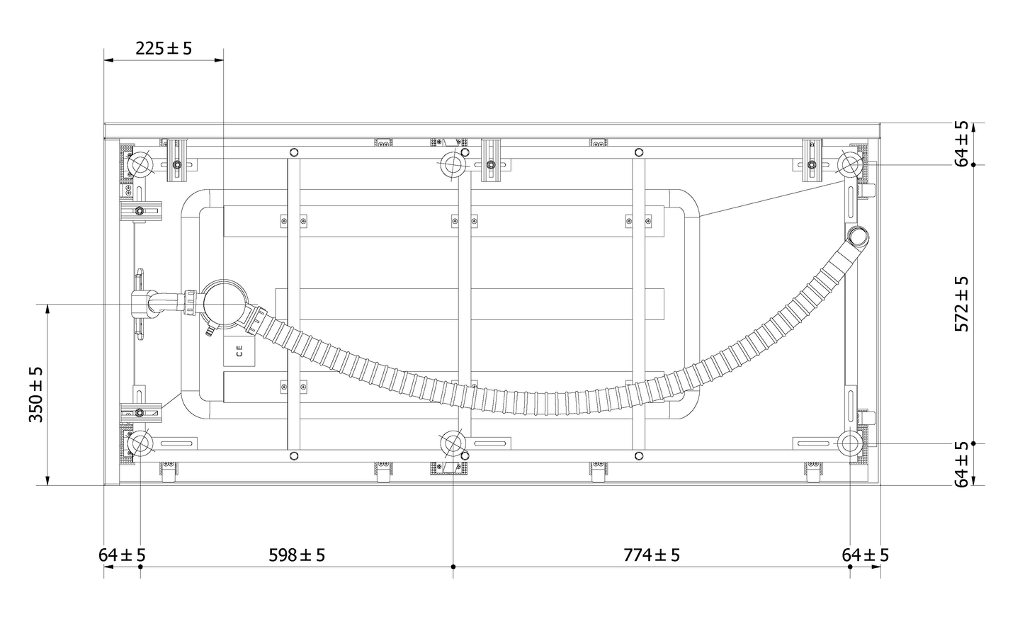 Badekar KVADRAT 160 - Bilde 3