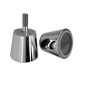 Håndtak dusjdør med demper til vegg