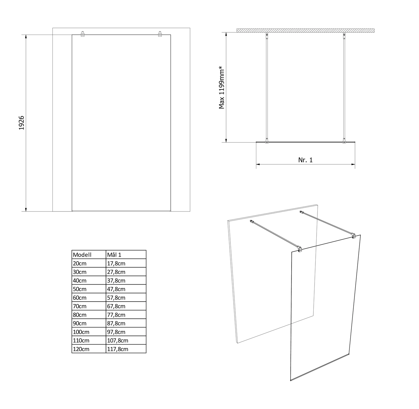 Glassfelt uten profil LIAM 40 - Bilde 2