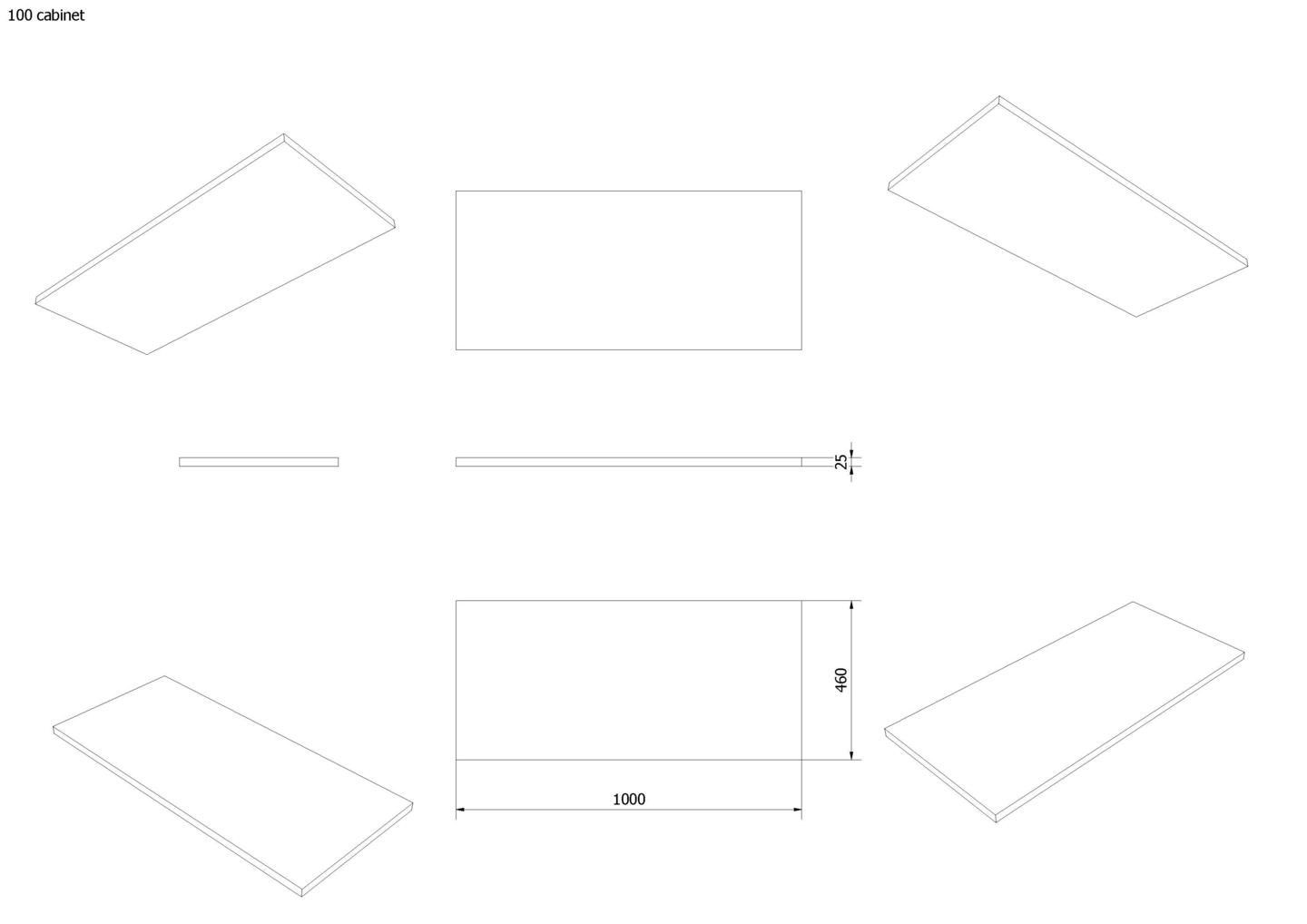 Benkeplate MDF 100 - Bilde 2