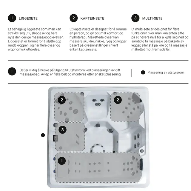 Utendørs massasjebad Vikingbad MORILD - Bilde 3