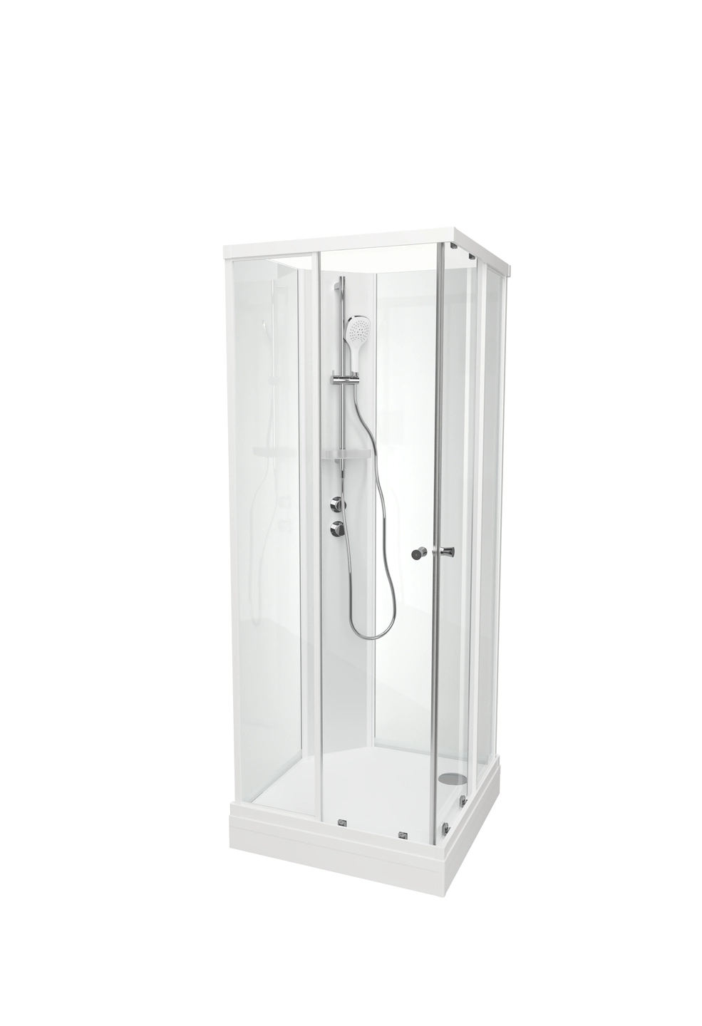 Dusjkabinett SOFIA rett std 80x80 lav