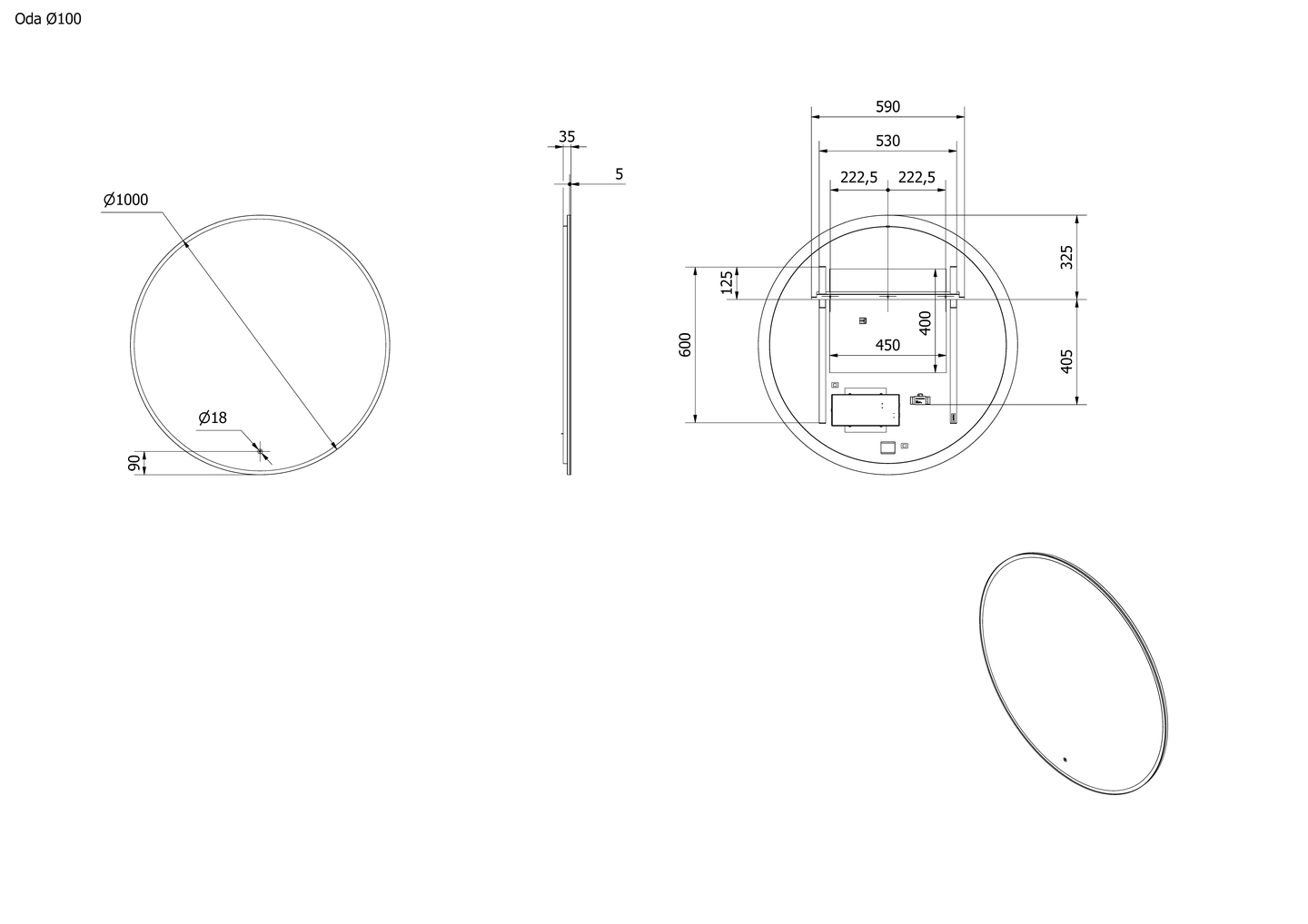 Speil ODA 100 - Bilde 2