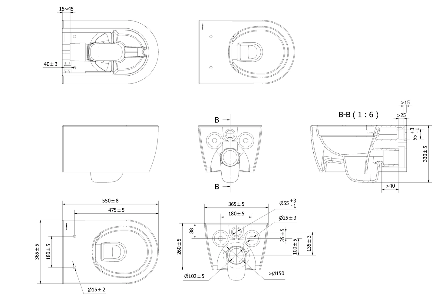 Toalett vegg AIDA sisterne TECE - Bilde 3