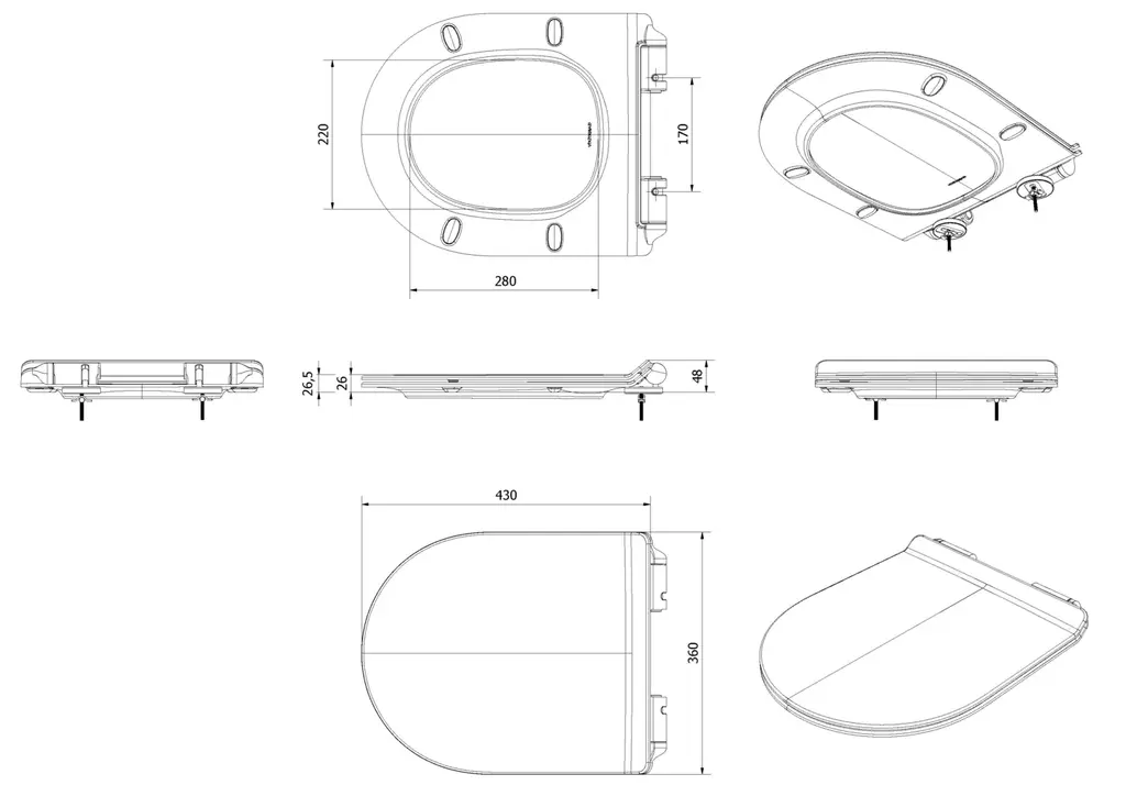 Toalett vegg AIDA kompakt - Bilde 3