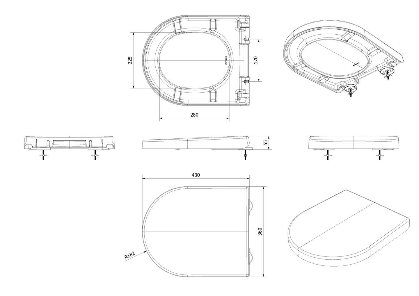Toalett vegg AIDA kompakt - Bilde 4
