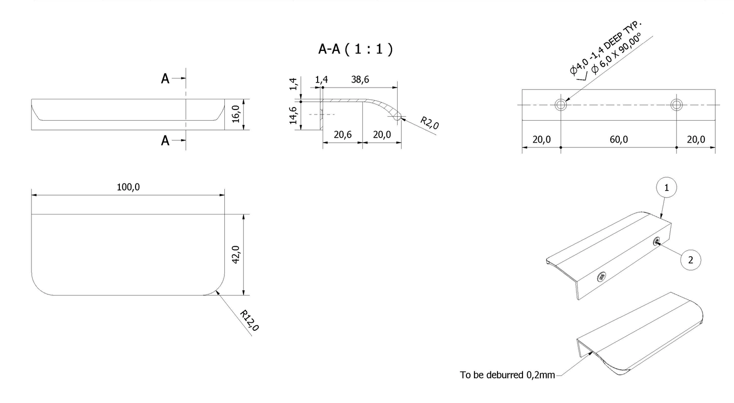 Håndtak HUKA - Bilde 2