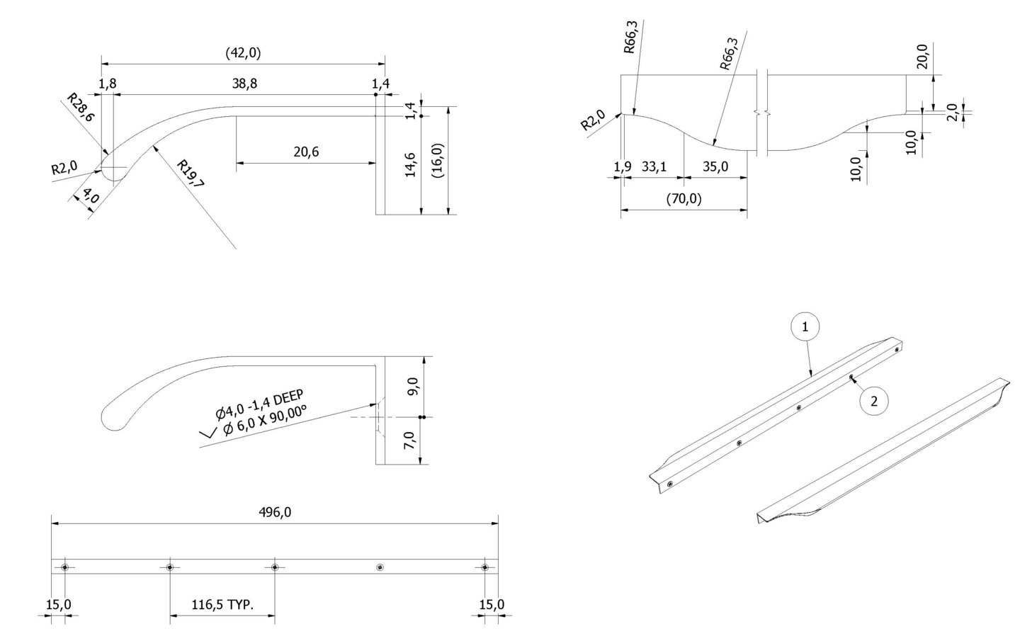 Håndtak VEIV 50 - Bilde 2