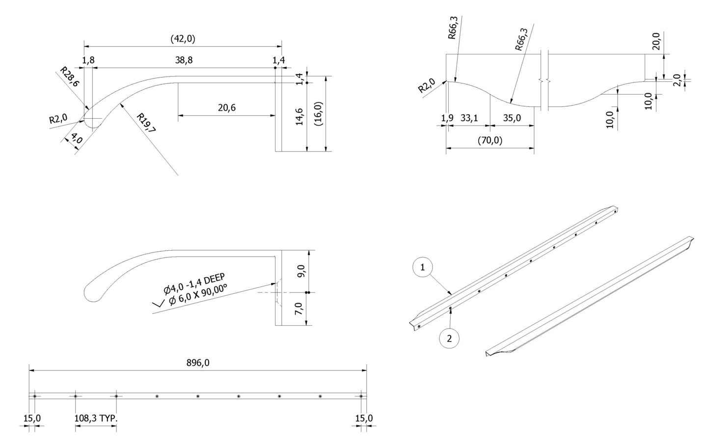 Håndtak VEIV 90 - Bilde 2
