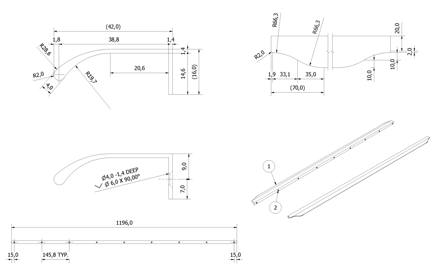 Håndtak VEIV 120 - Bilde 2