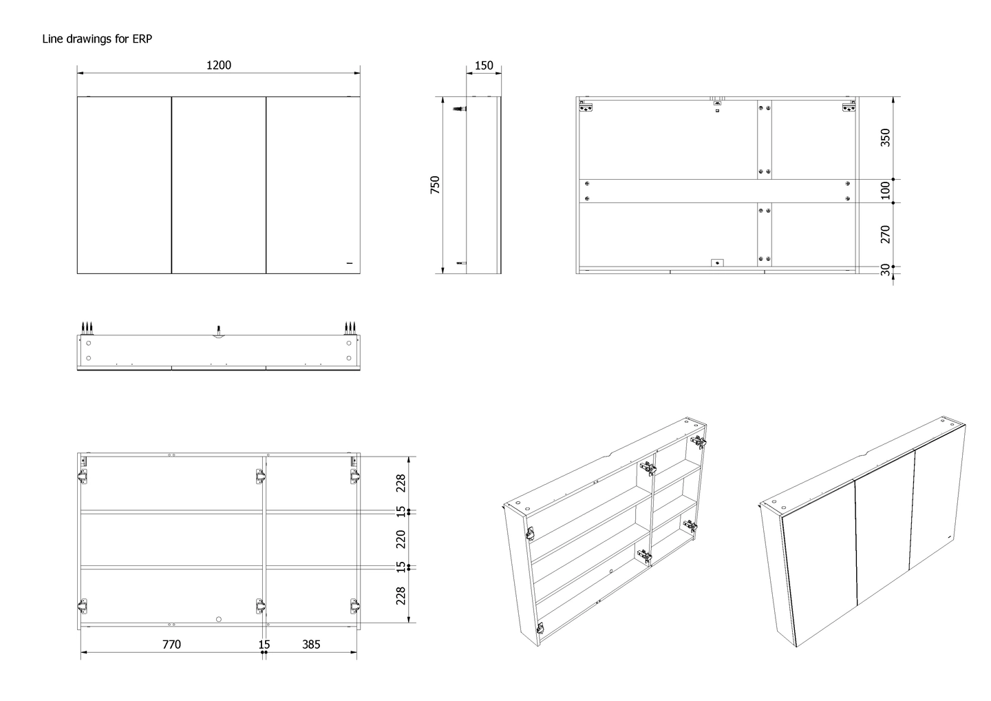 Speilskap KAIA 120 - Bilde 2