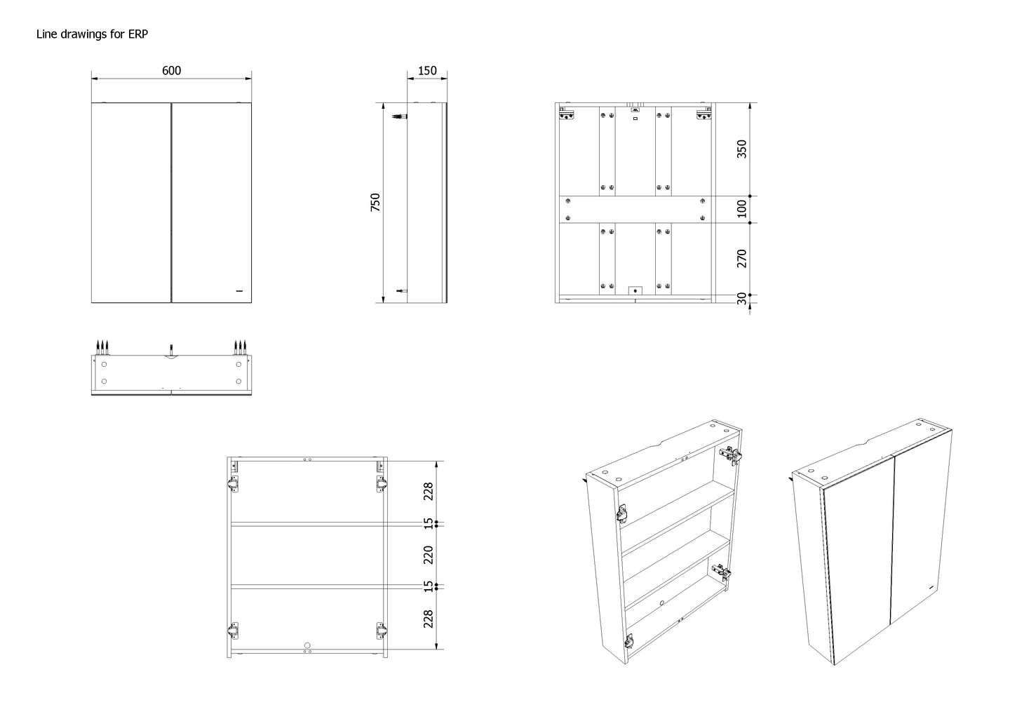 Speilskap KAIA 60 - Bilde 2