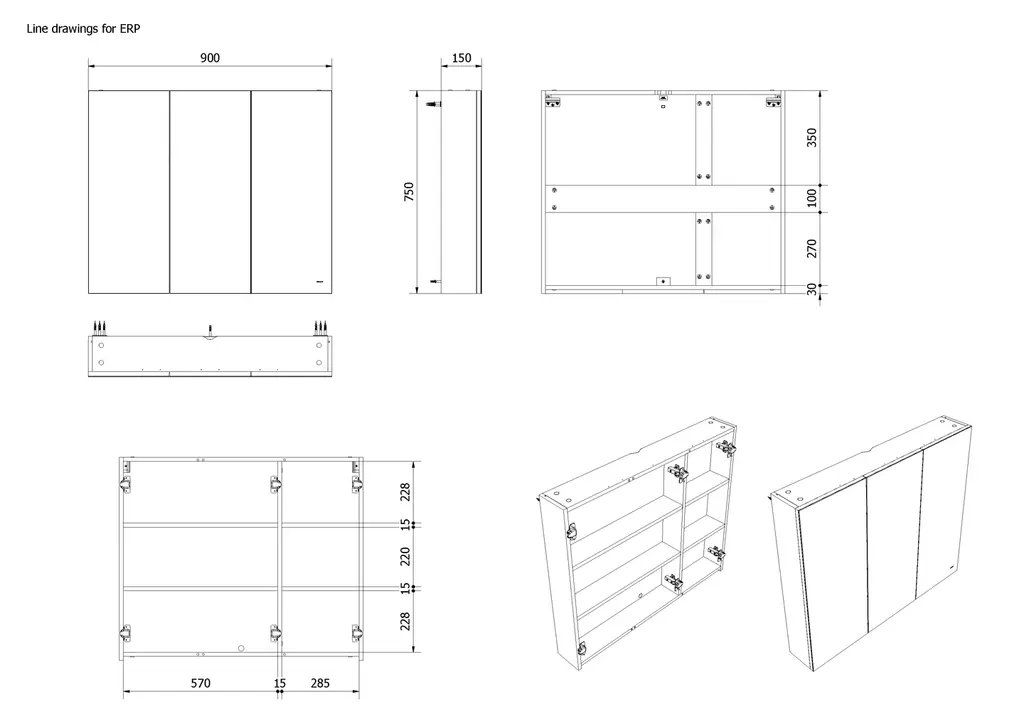 Speilskap KAIA 90 - Bilde 2