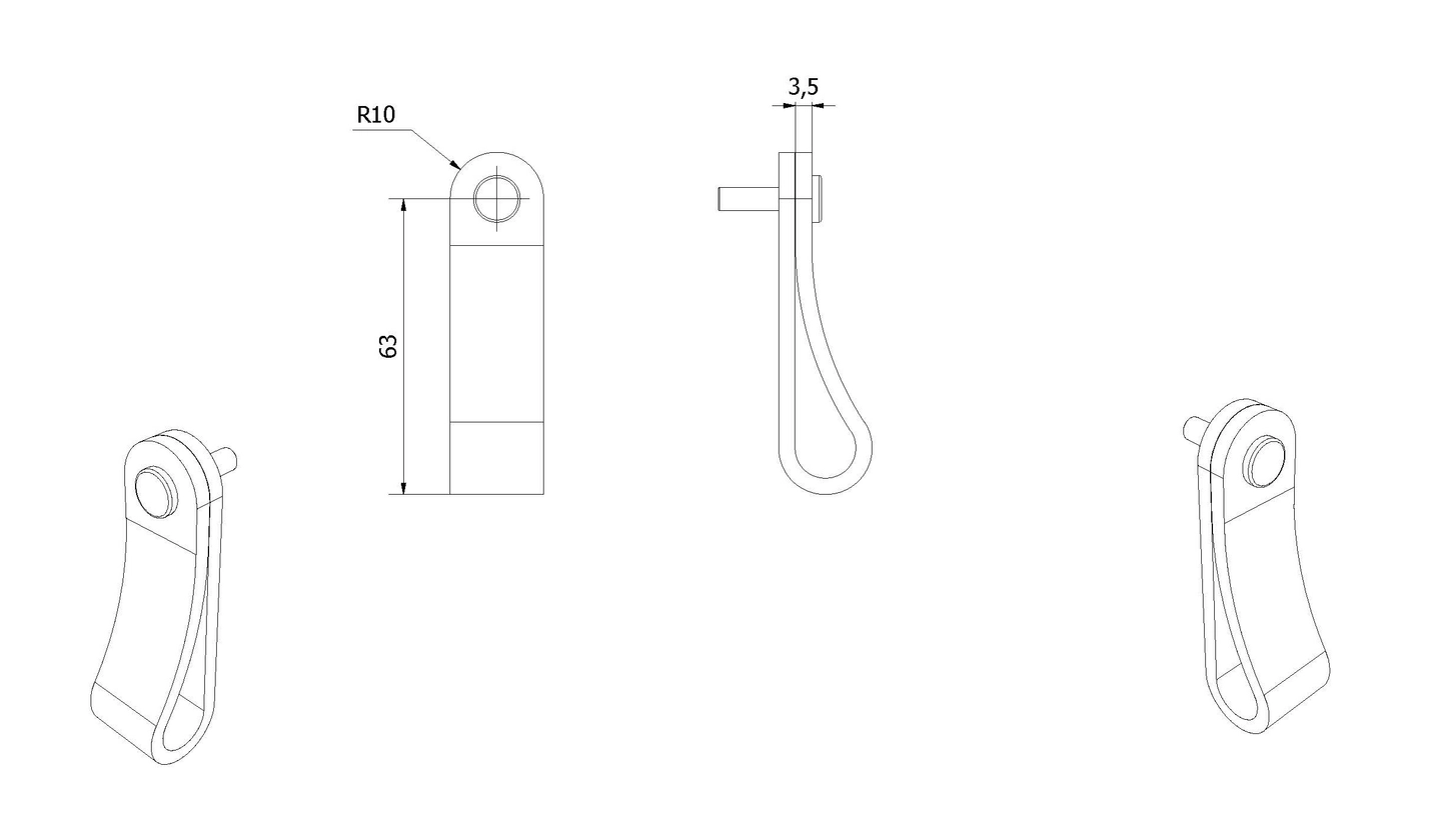 Håndtak lærstropp REIM - Bilde 3