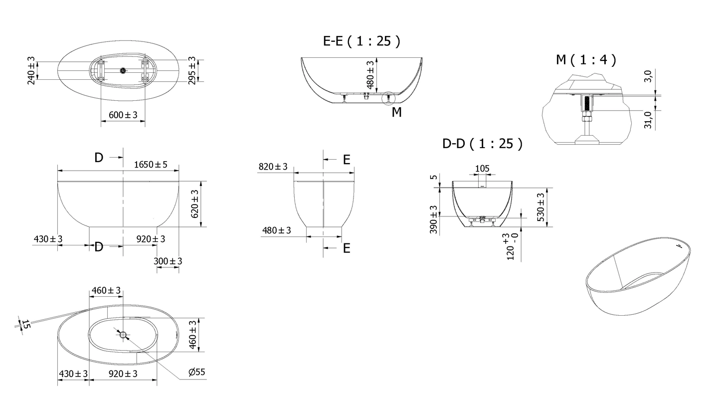Badekar NØRHOLM 165 - Bilde 2