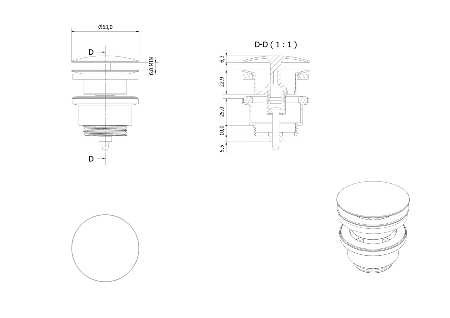 Bunnventil servant uten lukking - Bilde 2
