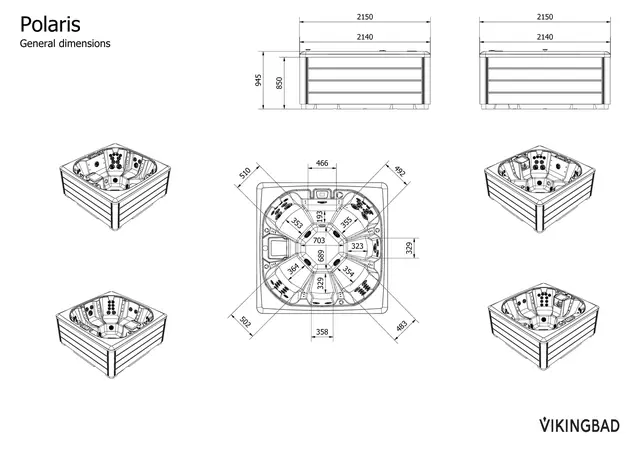 Utendørs massasjebad Vikingbad POLARIS - Bilde 4