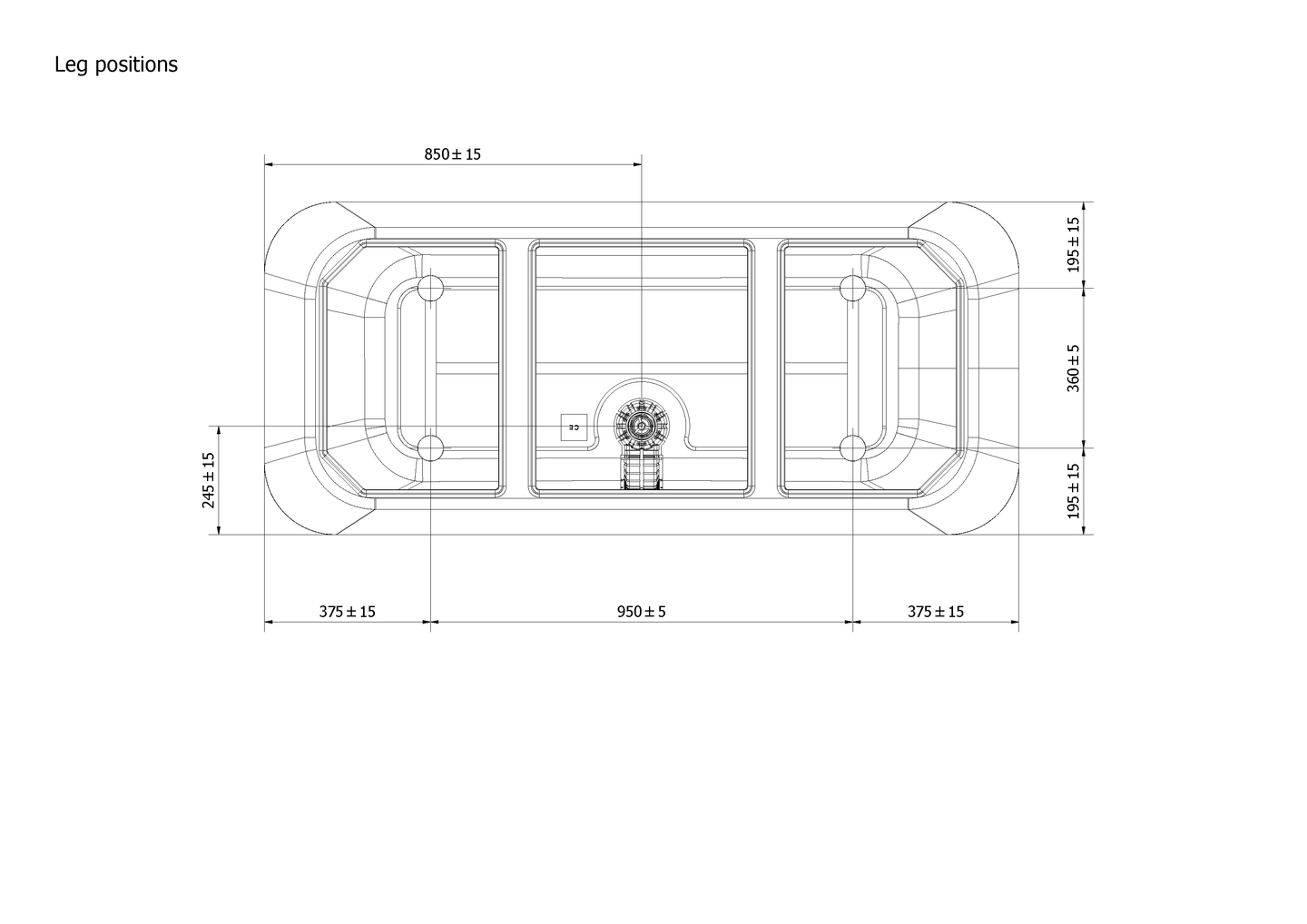 Badekar DYBE 170 - Bilde 3