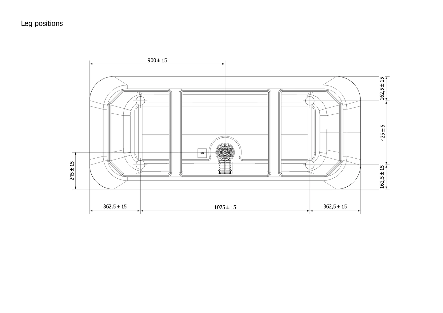 Badekar DYBE 180 - Bilde 4