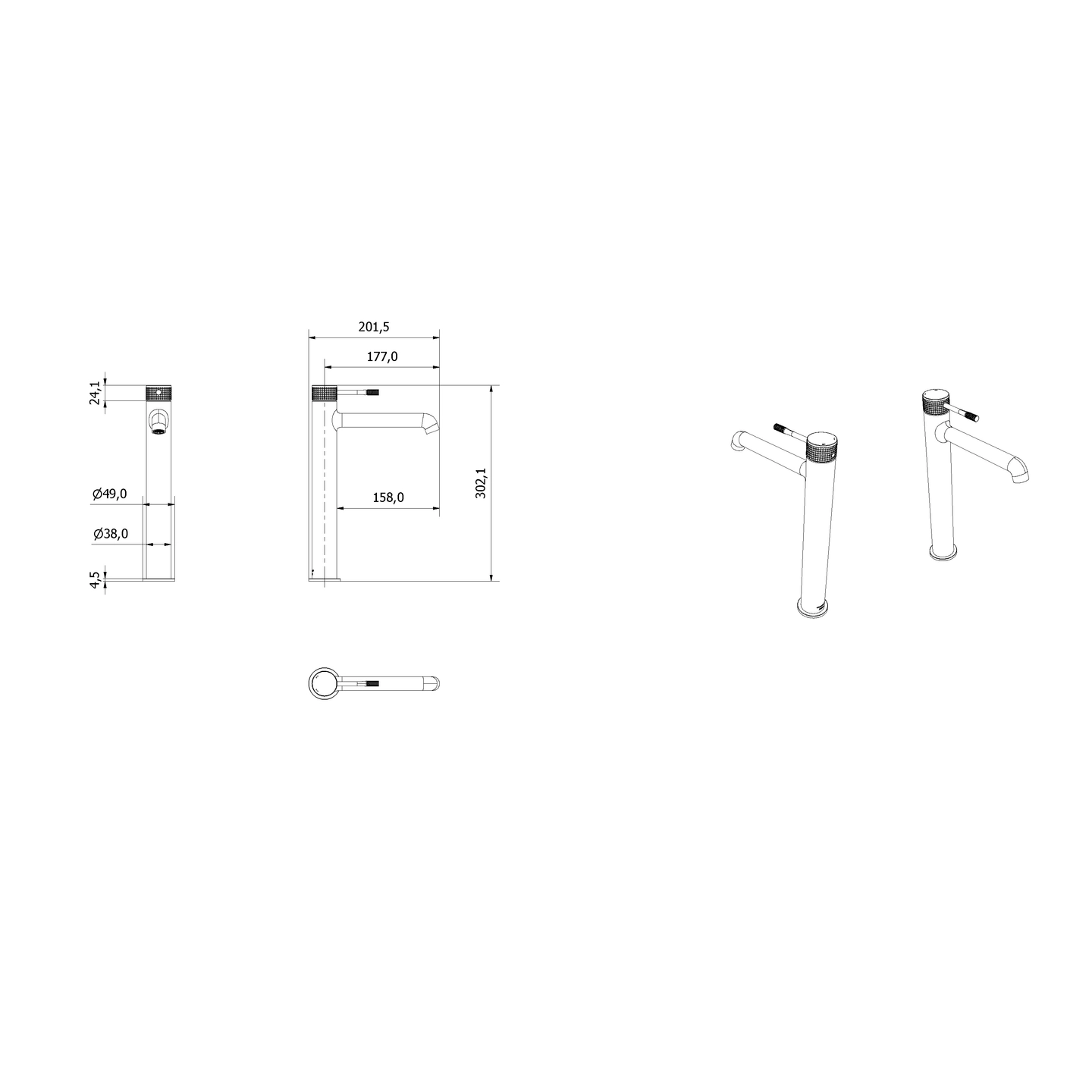 Servantbatteri EIRIL høyt - Bilde 2