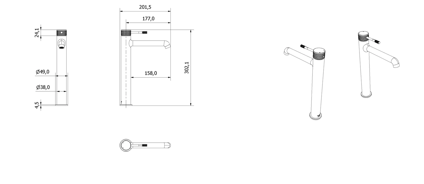 Servantbatteri EIRIL høyt - Bilde 2