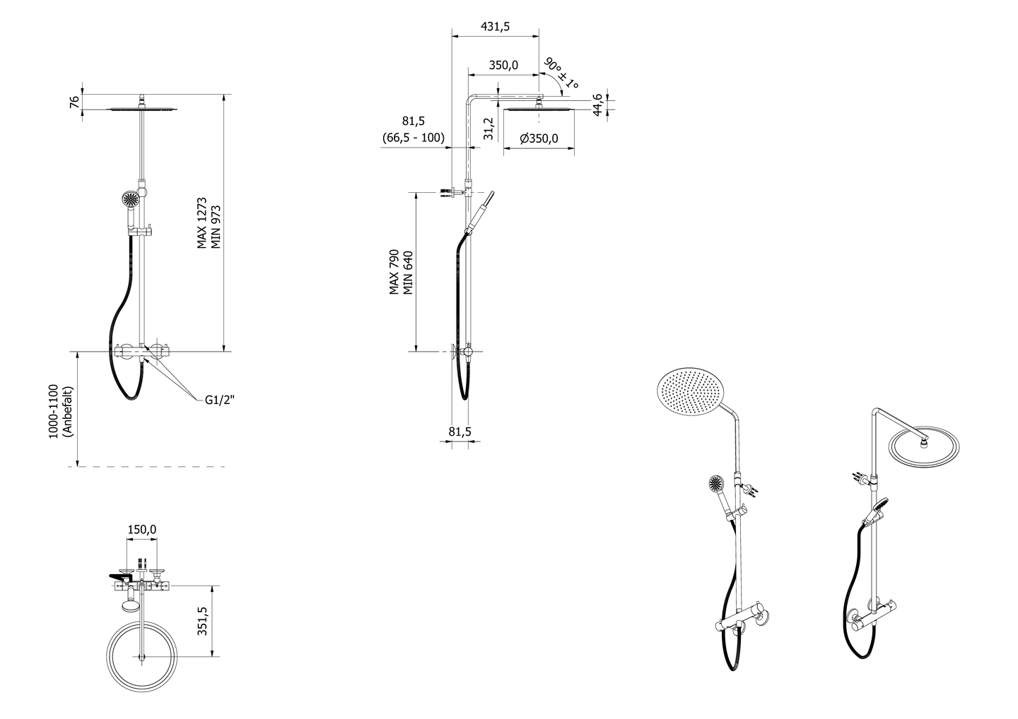 Rainshower rund HEDDA - Bilde 2