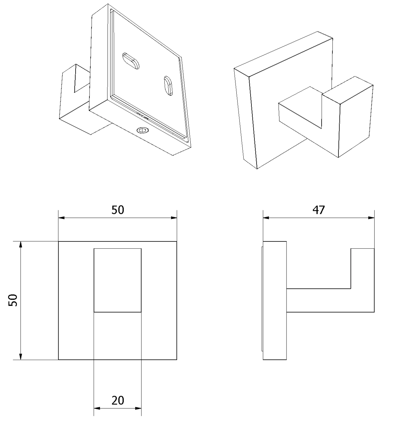 Knagg rett LUNA - Bilde 2