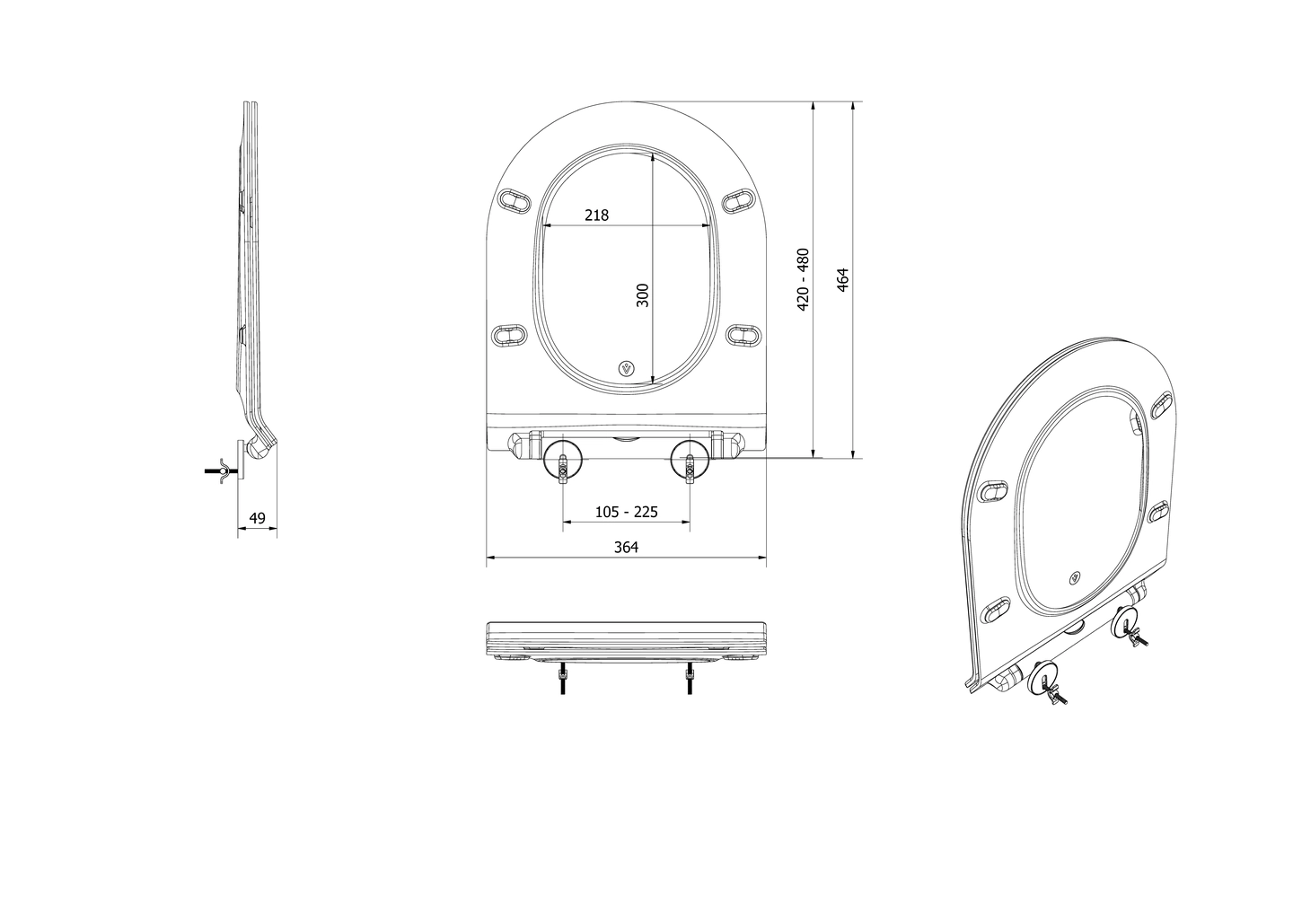 Toalett vegg AIDA - Bilde 3