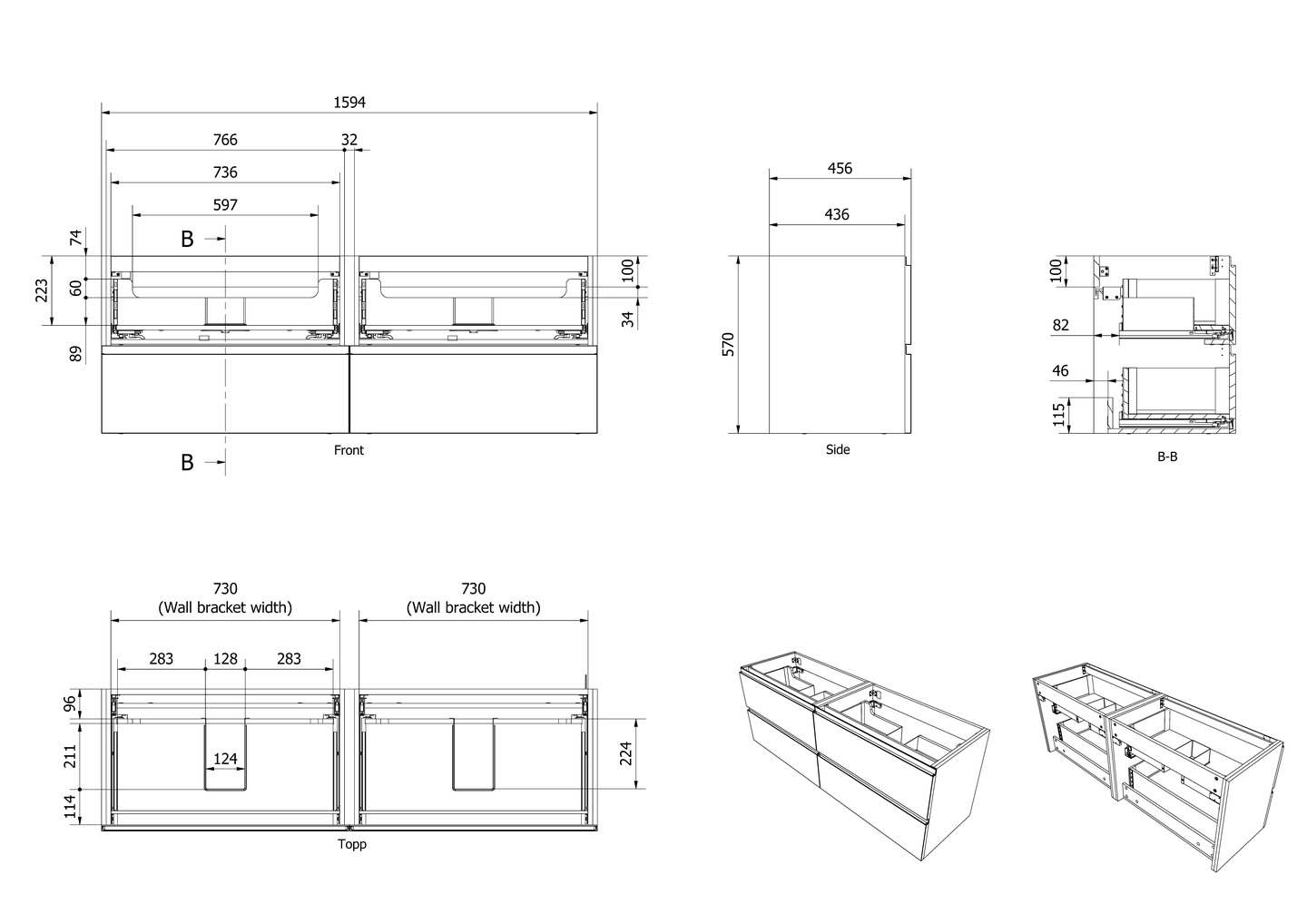 Servantskap bølge MIE 160dbl - Bilde 3