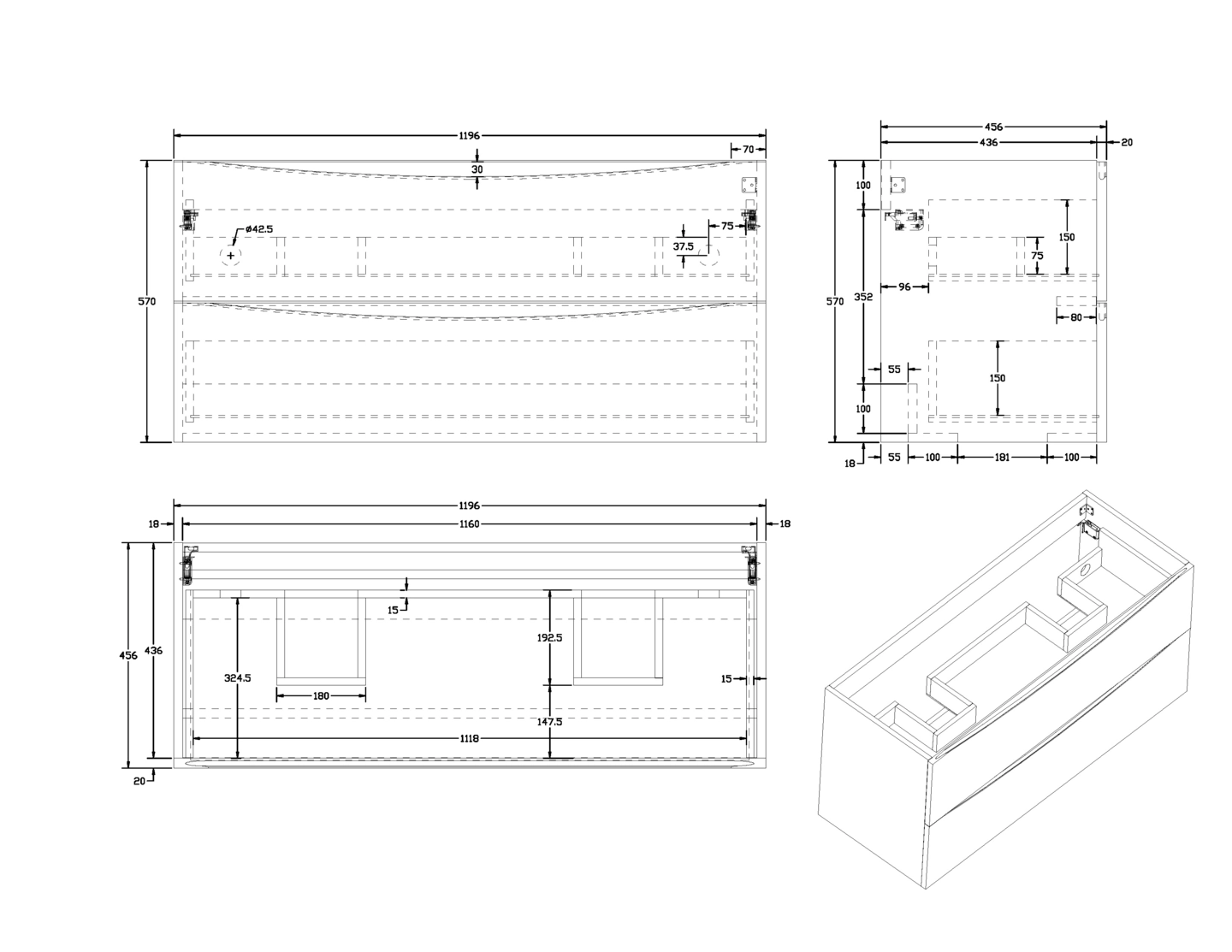 Servantskap ELI 120 dbl med BEA servant - Bilde 4