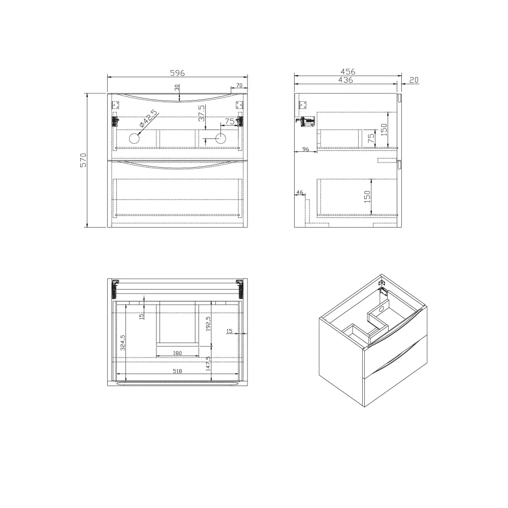 Servantskap ELI 60 med BEA servant - Bilde 4
