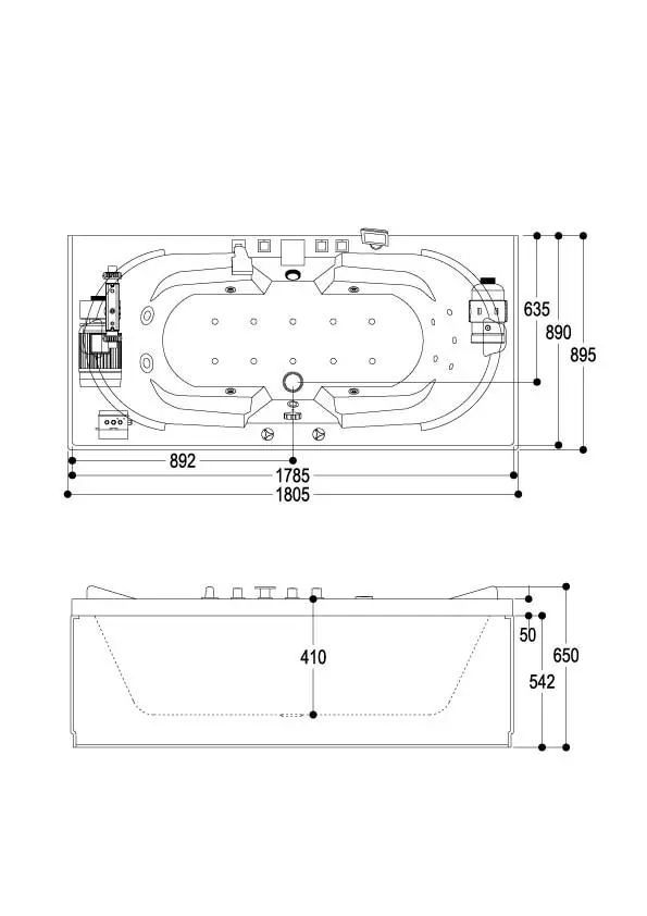 Massasjebad KONG standard 180 - Bilde 2