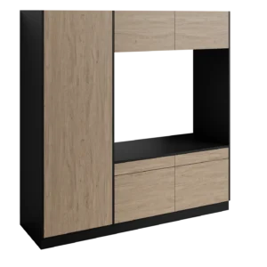 Høyskap og dobbel vaskemaskinmodul FAY