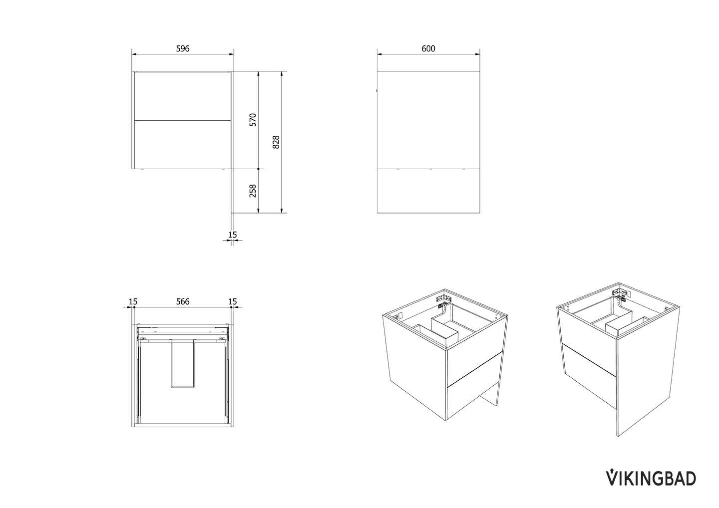Servantskap FAY 60 lang sideplate - Bilde 3
