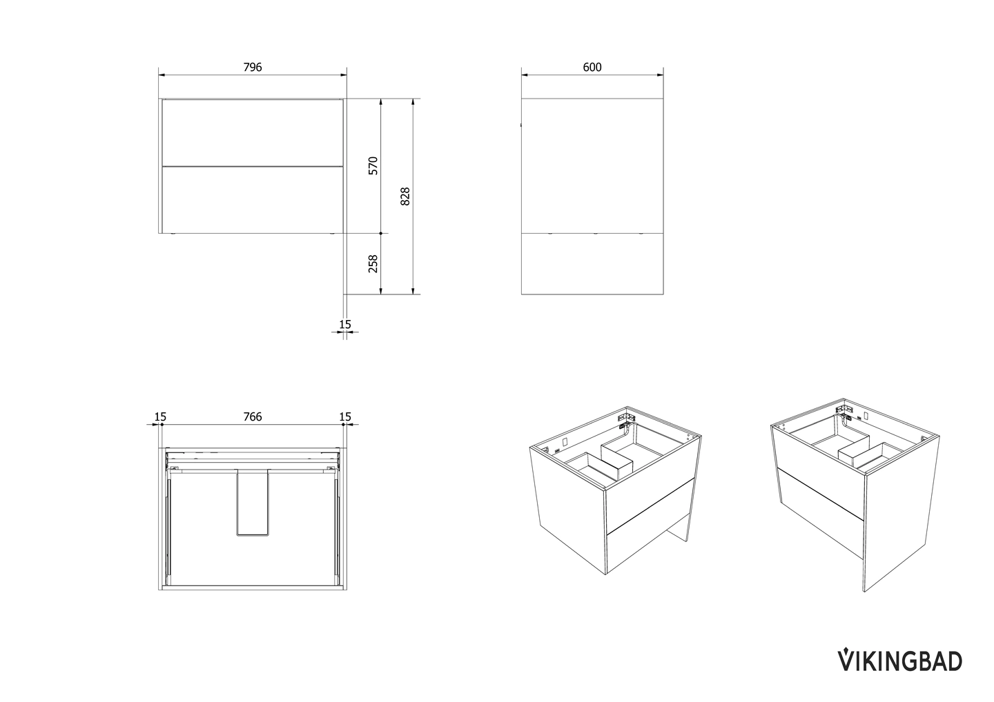 Servantskap FAY 80 lang sideplate - Bilde 3