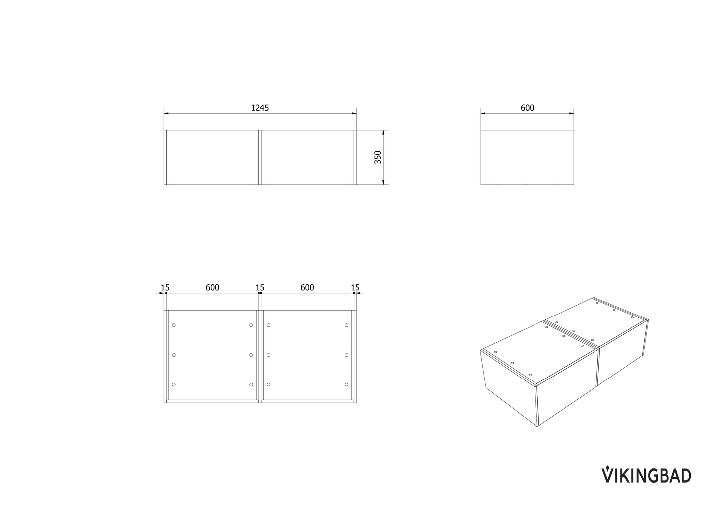 Toppskap dobbelt slett Fay - Bilde 2