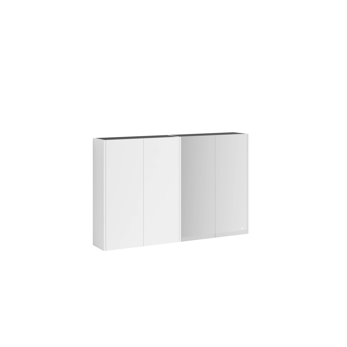 Veggskap dobbelt 2/4 speil