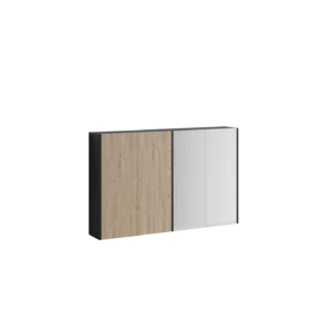 Veggskap dobbelt 2/4 speil