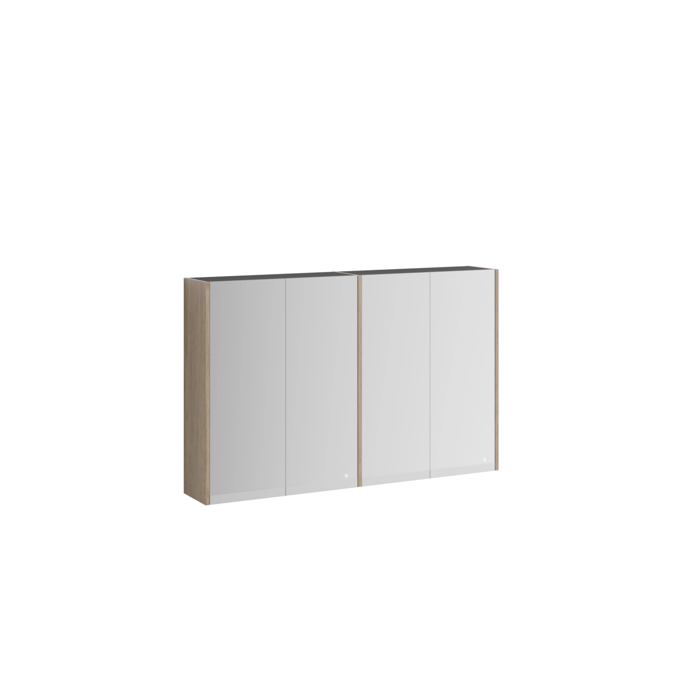 Veggskap dobbelt med speil